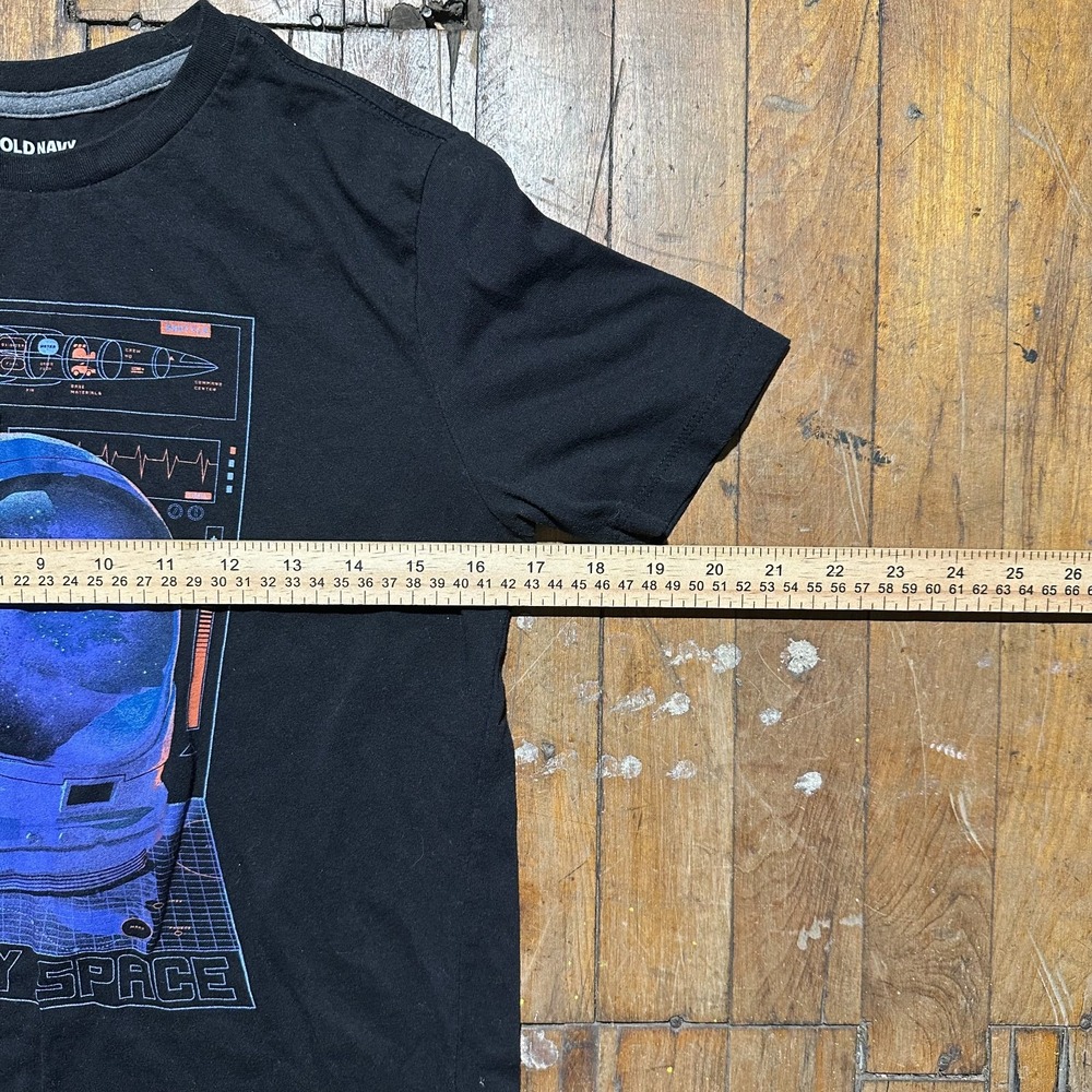 Old Navy T Shirt Boys XL Black Short Sleeve Need My Space Crew Neck Graphic Tee - Picture 7 of 7